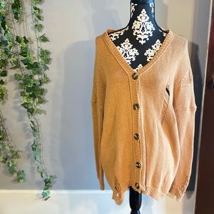 Buckle Distressed Cardigan
